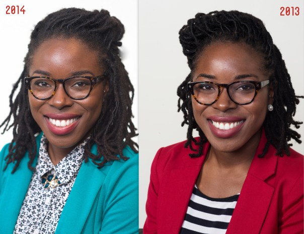 Last First Day of Grad School (left). First Day of Grad School in 2013 (right).